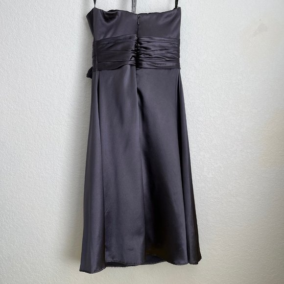 Bill Levkoff Style 188 in Charmeuse Strapless Formal Dress, Pewter #457, Size 0 - Picture 5 of 16